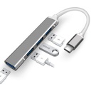 USB C To 3.0 Adapter 4 Port USB 3.0 Hub -Grey