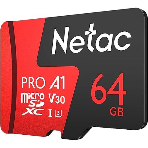 Netac 64GB P500 Pro microSDXC CL10 UHS-I U3 V30 A1 Memory Card