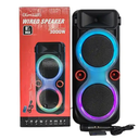 Museeq Bluetooth Pa Speakers System Outdoor Powered DJ Par Speaker Professional Dual 8'' Bass Active Tower Trolly Party Speaker