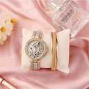 GREALY RL120-B 2psc Women Quartz Watch Diamond Butterfly Fashion Design Women Luxury Watch