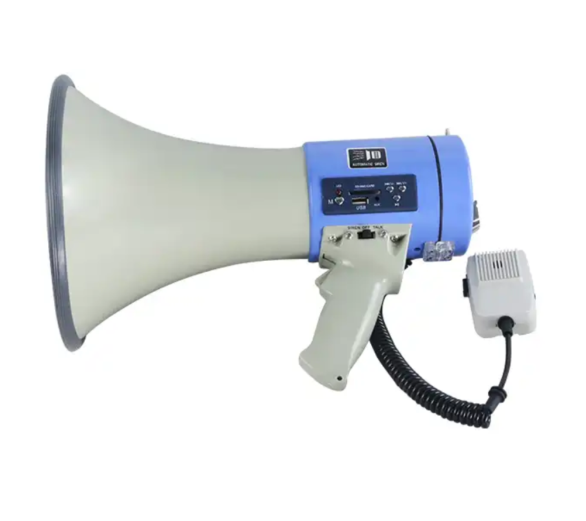 50W Megahone USB Rechargeable Wireless Microphone MP3 USB SD Voice Amplifier Booster Megaphone Speaker