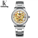 IK Colouring 98465G2 Women Luxury Automatic Mechanical Wristwatch Elegant Luminous Skeleton Self-wind Watches for Lady