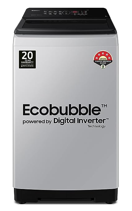 Samsung 8KG Front-Load, Eco-Bubble, Silver, Washing MachineSamsung 8KG Front-Load, Eco-Bubble, Silver, Washing Machine