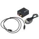 Digital Optical SPDIF Coax To Analog RCA Audio - Black