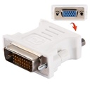 Dvi 25 Pin Male To Vga 15Pin Female Adapter -White