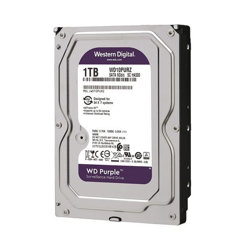 Western Digital Hard Disk WD 1TB Purple Surveillance - Silver