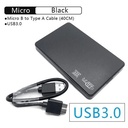 500GB USB3.0 High-speed Portable Mobile Hard Drive - Black