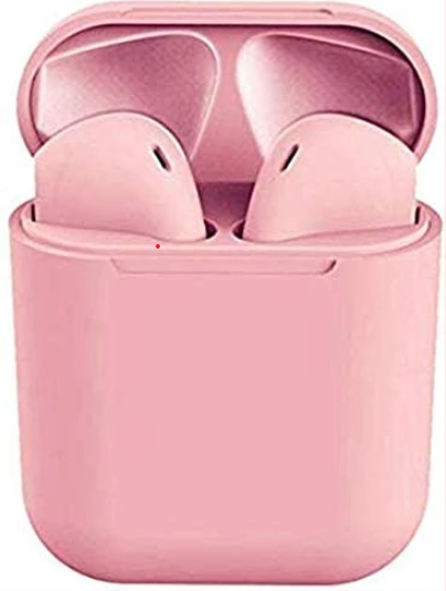 i12 Tws Bluetooth 5.0 Stereo Wireless Headset- Pink