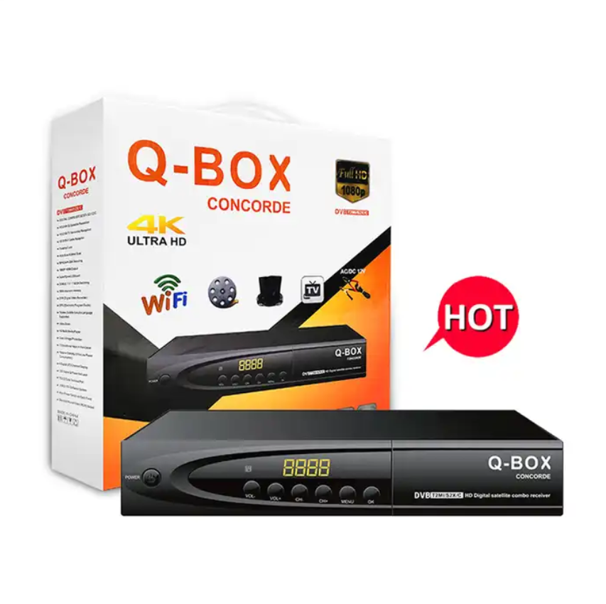 Q-BOX CONCORDE Decoder Box Free To Air Decoder For Africa Decoder Satellite TV Receiver