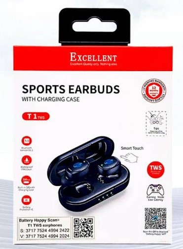 EXCELLENT SPORTS EARBUDS WITH CHARGING CASE