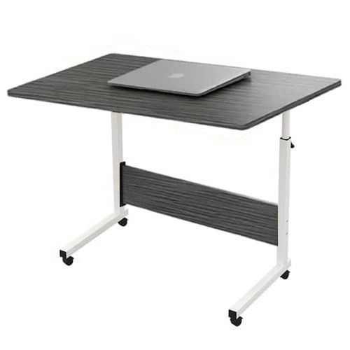 Adjustable Wooden Breakfast In Bed Laptop Table Stand Organizer- Grey.