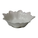 Flower Designed Salad Bowl - White