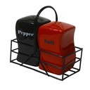 Pepper And Salt Shaker - Black And Red