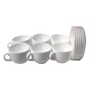 6 Pieces Luminarc Tea Coffee Cups And 6 Saucers – White