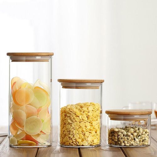 3 in 1 Pack of Glass Storage Tins