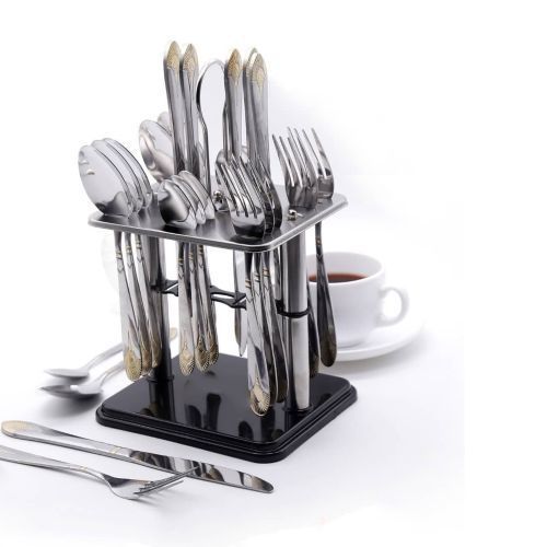 Cutlery Set-24 Pcs Of Tea Spoons,Table Spoon,Forks,Table knives,Gold/Silver.