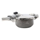 4 Litres Granite Life Smile Pressure Cooker/Steamer - Grey.