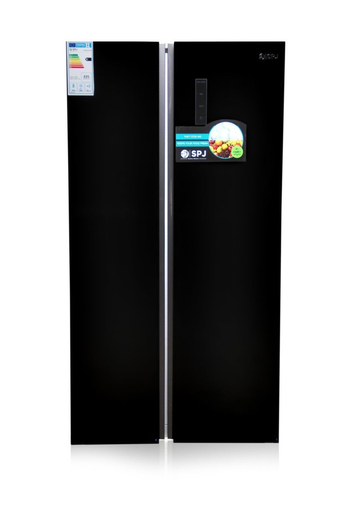 RF-BLU719C SPJ REFRIGERATOR 719C - BLACK GLASS DOOR - BLACK GLASS