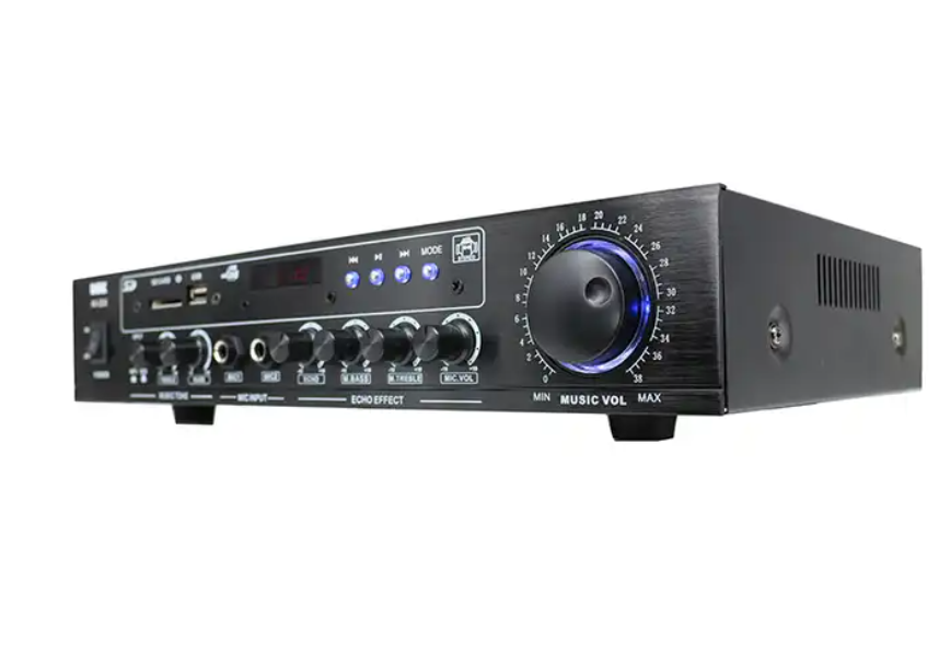 LX-209 Professional remote control digital echo av mixing ktv karaoke system amplifier