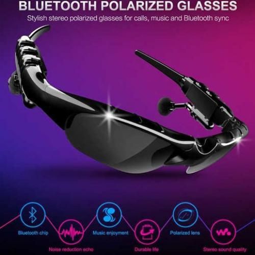 Sunshade Original Bluetooth Sun Glasses Headphones - Black