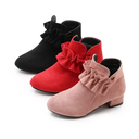 Girls Zipper Suede Boots