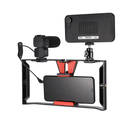 Vlog Kit Live Streaming Equipment Mobile Phone Stabilizer Phone Mount with LED Light and Microphone for Live Broadcast