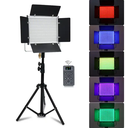 RGB LED Video Light Photography Lighting Remote Control Highlight Lamp Beads 3200-6500K US EU Plug+EU Adapter for YouTube