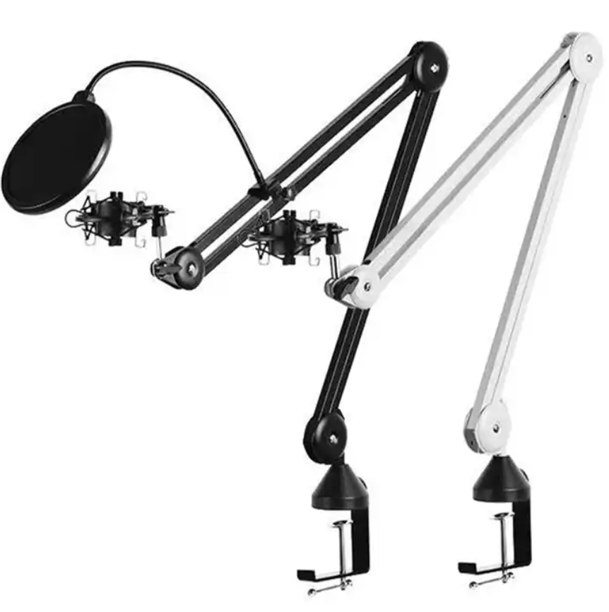 Tabletop Suspension Mic Scissor Boom Arm Bracket for Live Broadcast Microphone Stand Desk Top Mount Holder