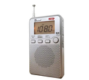 Mini Headset AM FM Portable Radio with Alarm Clock Pre-set Station