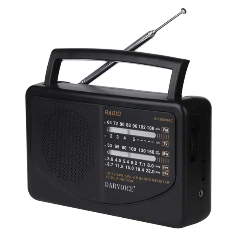 Sensitivity Receiver Short Wave Portable Fm Mw Sw1-2 Tv 5 Bands Radios