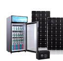 Upright Glass Door Display Solar Refrigerator Dc 12v Showcase Fridge