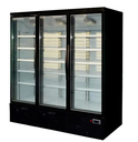 Black Supermarket Three Glass Door Large Upright Display Freezer