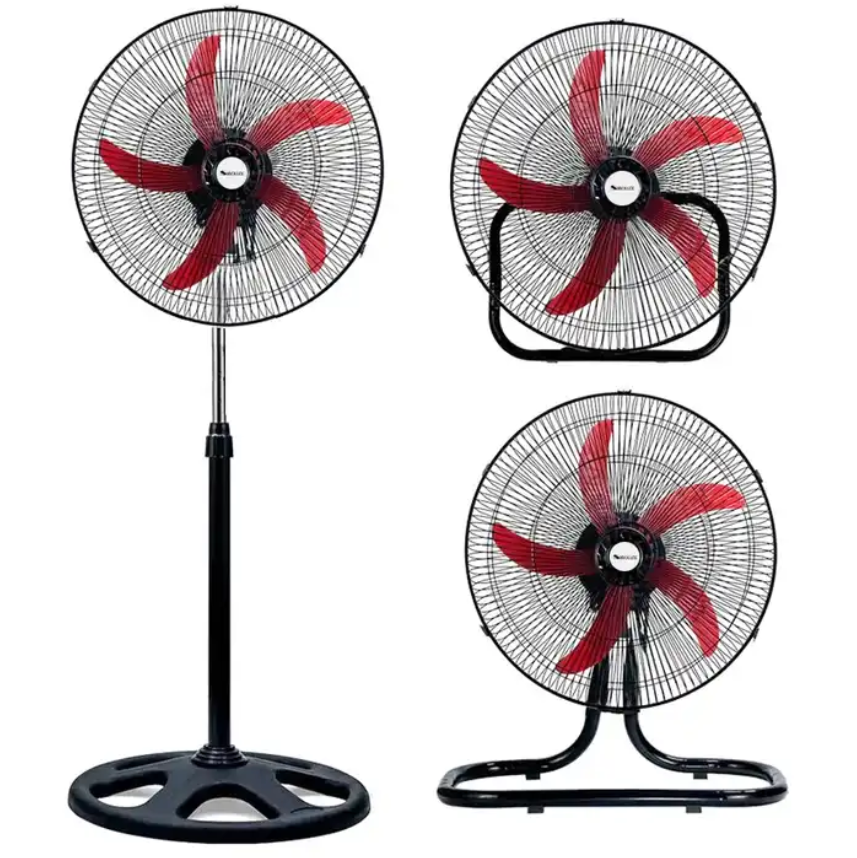 Silent 18 Inch 3 In 1 Industrial Stand Air Cooler 110V 220V AC Pedestal Desk Fan With UK , EU plug