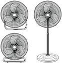 Powerful Industrial Fan Electric Fan Factory Direct Sales 18 3 in 1 Black Chrome Grill Heavy Power Style Stand Fan