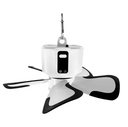 Portable 8 Inch USB Rechargeable Lantern Ceiling Fan For Outdoor Camping Tent Fan With Mini Led Lights