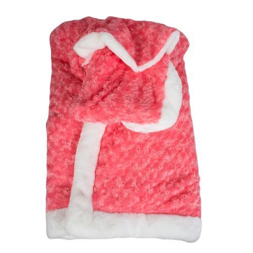 Baby Shawl Receiver Blanket - Pink ,White