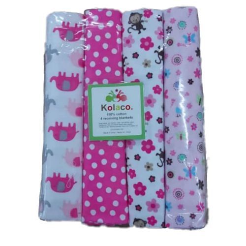 4Pcs/Cotton New Born Baby Receiving Bed Sheets