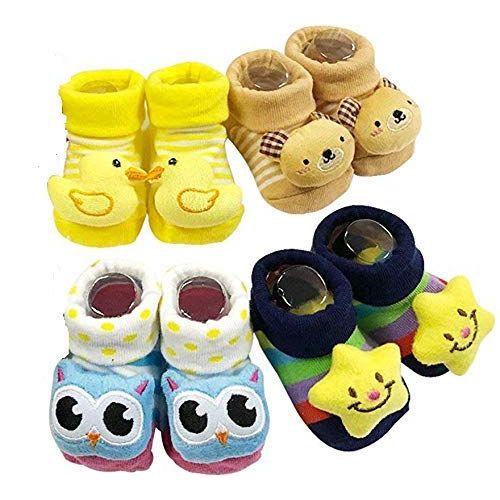 4 Pack Of Baby Socks Shoes Booties - Multiple Designs