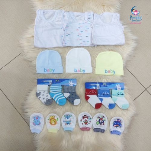 18PCS UNISEX NEW BORN SET BABY VESTS SOCKS