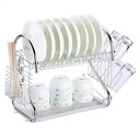 2 Layers Dish Rack - Silver