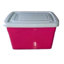 40 Litre Plastic Container Emergency Organizer - Pink & White