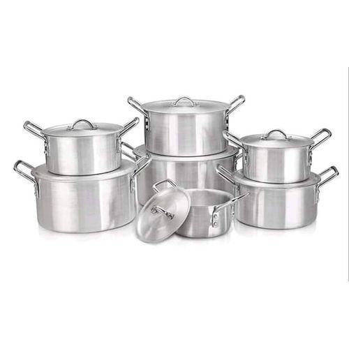 7pc Stainless Steel Saucepans - Silver