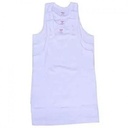 3pc Kids Pure Cotton Vests - White