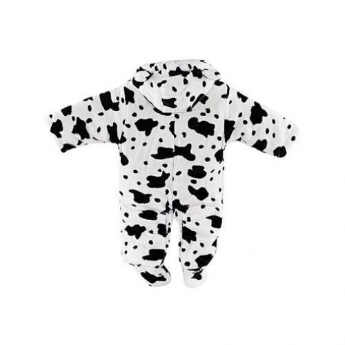 Animal Print Baby Overall - White