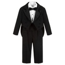 Boy's Classy 5 Piece Suit - Black White