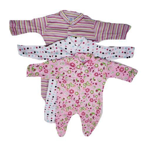 Three Piece Baby Overalls - Pink Multiple Designs