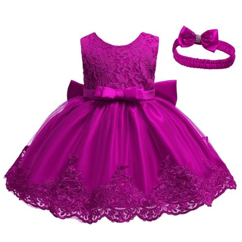 Princess Kids Girls Dress Plus Headgear, Purple