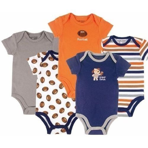 5 Pack Short Sleeve Bodysuits - Mult-Colour.