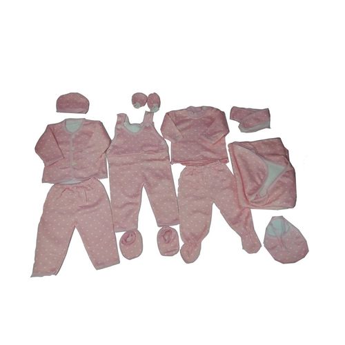 11Pc Baby Girl Newborn Clothing Set - Pink