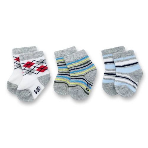 3 pack socks for baby boy blue